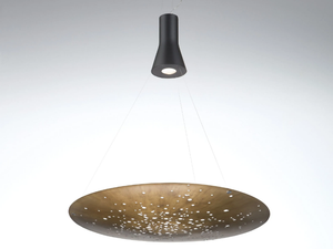 LENS F46 - LED metal pendant lamp _ Fabbian