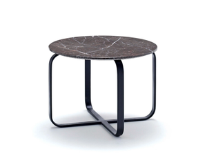 MEZZÉ - Low round steel coffee table _ Fasem