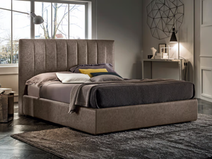 CLYDE - Fabric double bed with upholstered headboard _ Felis