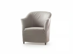 DORALICE - Leather armchair with armrests _ Flexform