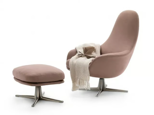 SVEVA SOFT - Swivel fabric armchair with armrests _ Flexform