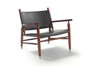 TESSA S.H. - Tanned leather armchair with armrests _ Flexform