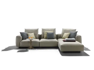 GRANDEMARE OUTDOOR - 3 seater sectional fabric garden sofa with chaise longue _ Flexform