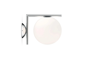 IC LIGHTS C/W1 - Opal glass and metal wall lamp _ Flos