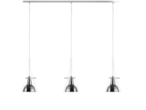 FLÛTE LARGE - Glass and aluminium pendant lamp _ FontanaArte