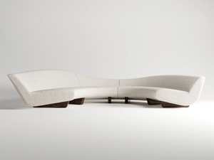 VENERE - 5 seater curved fabric sofa _ Formitalia