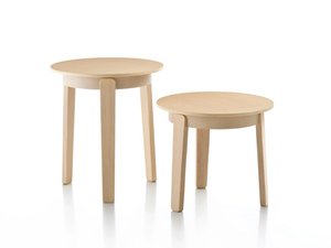 WOLFGANG - Round oak coffee table _ Fornasarig