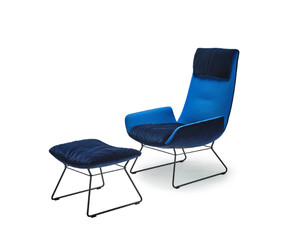 AMELIE LOUNGE CHAIR - Fabric armchair with headrest _ Freifrau