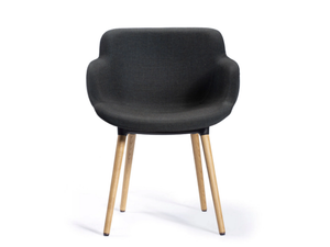 CHOPPY SLEEK BL/BP - Upholstered chair with armrests _ GABER