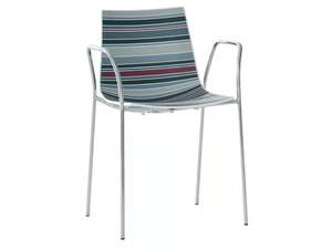 COLORFIVE TB - Stackable technopolymer chair with armrests _ GABER