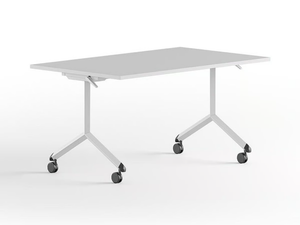 FLIPAWAY - Drop-leaf laminate table with castors _ GABER