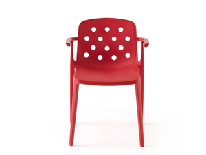 ISIDORA B - Stackable technopolymer chair with armrests _ GABER