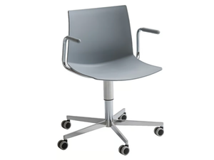 KANVAS T5R BR - Height-adjustable office chair with armrests with 5-Spoke base _ GABER