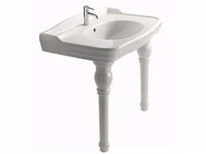 ETHOS 101 - Console ceramic washbasin _ GALASSIA