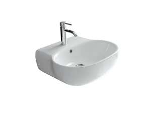 ERGO - 55 CM - Wall-mounted ceramic washbasin _ GALASSIA