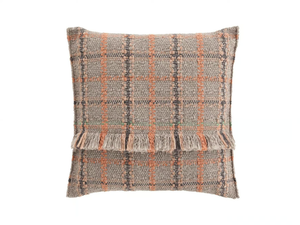 GARDEN LAYERS TERRACOTTA - Square tartan outdoor polypropylene cushion _ GAN