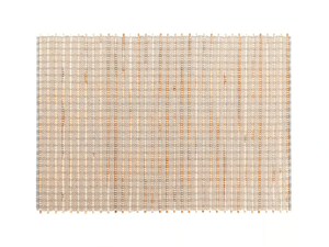 GOZ - Rectangular wool and teak rug _ GAN