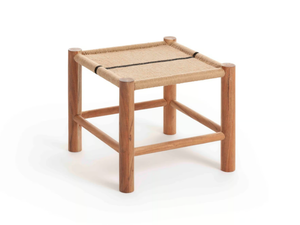 ROOTS SINGLE STOOL 01 - Low stool in acacia and jute wood _ GAN