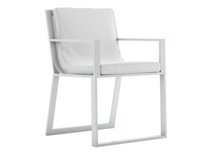 BLAU - Sled base thermo lacquered aluminium garden chair _ GANDIABLASCO