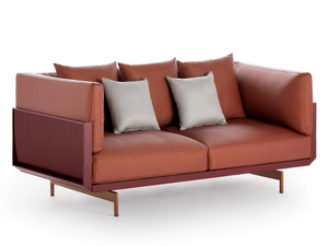 ONDE - Fabric and thermo lacquered aluminium garden sofa _ GANDIABLASCO