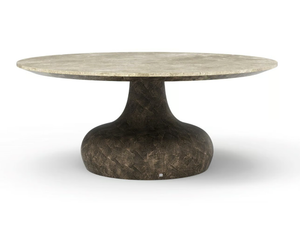 DORA - Round dining table with Carrara marble top _ GANSK