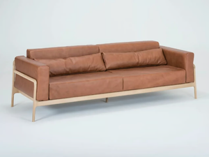 FAWN - 3 seater leather sofa _ GAZZDA