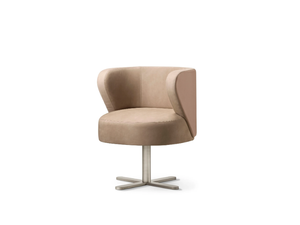 SPRITZ - Swivel upholstered chair with armrests _ GHIDINI1961