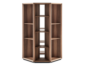 PRISM DIVIDER - Open divider walnut bookcase _ Gallotti&Radice