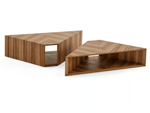 PRISM - Walnut coffee table _ Gallotti&Radice