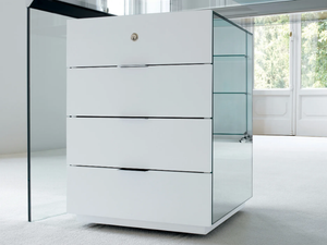 PRESIDENT - Beech office drawer unit with castors _ Gallotti&Radice