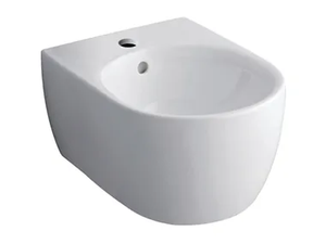 ICON - Wall-hung Vitreous China bidet with overflow _ Geberit