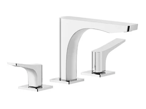 RILIEVO - 3 hole countertop brass washbasin mixer _ Gessi