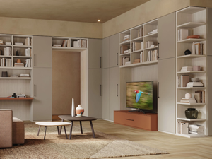 LV722 - Open Corner bookcase _ Giessegi