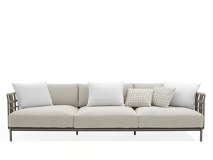 ALDÌA - 4 seater fabric and painted metal garden sofa _ Giorgetti