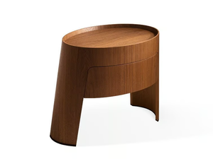 MORFEO - Oval leather side table _ Giorgetti