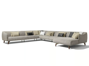 DRIVE - Corner fabric sofa with chaise longue _ Giorgetti