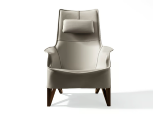 MOBIUS - Tanned leather armchair with headrest _ Giorgetti