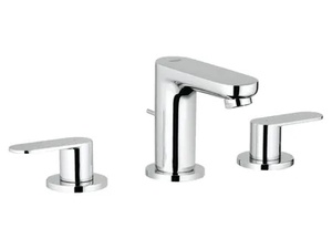 EUROSMART COSMOPOLITAN SIZE S - 3 hole washbasin tap with pop up waste with individual rosettes _ Grohe