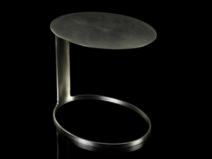 POKE - Oval titanium side table _ Henge