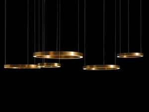 LIGHT RINGS HORIZONTAL - LED brass pendant lamp _ Henge