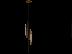 TUBULAR - LED brass pendant lamp _ Henge