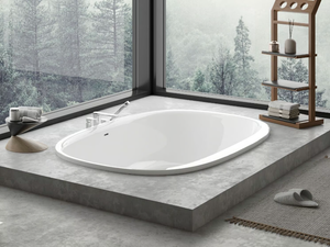 ISENSI - Oval built-in acrylic bathtub _ Hoesch