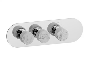 AQUA - 2 WAYS EUA222MR - Thermostatic 3 hole marble shower mixer _ IB