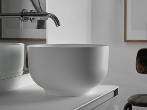 ORIGIN - Countertop round Solid Surface washbasin _ INBANI