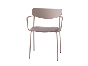 LEA - Stackable polypropylene chair with armrests and integrated cushion _ INCLASS