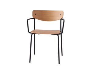 LEA - Stackable wooden chair with armrests _ INCLASS