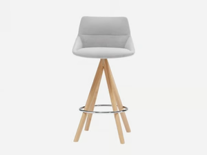 DUNAS XS - Swivel trestle-based fabric stool _ INCLASS