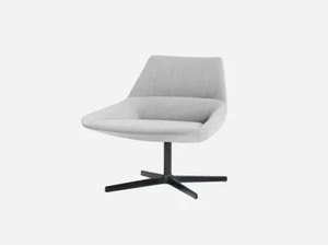 DUNAS XL - Swivel with 4-spoke base fabric easy chair _ INCLASS