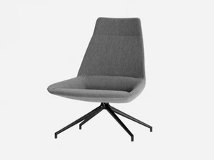 DUNAS XL - Swivel trestle-based fabric armchair _ INCLASS