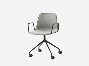 VARYA TAPIZ - Swivel trestle-based fabric office chair with armrests _ INCLASS